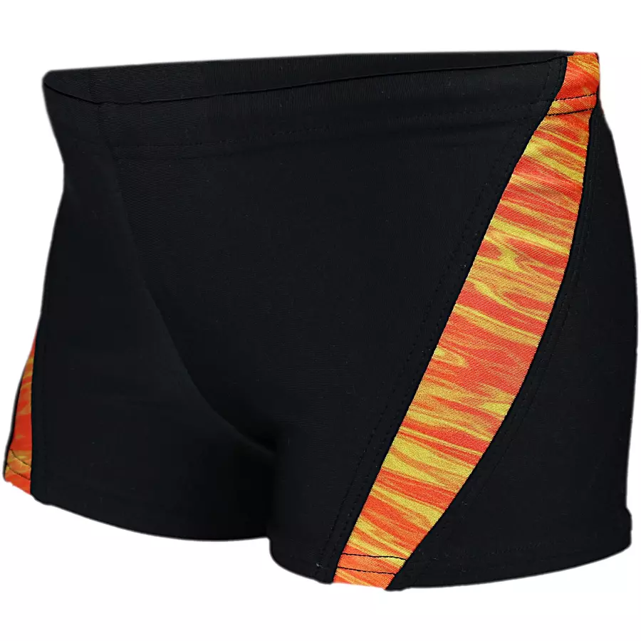 Aquarti Jungen Schwimmhose Kontrastfarbige Einsätze orange