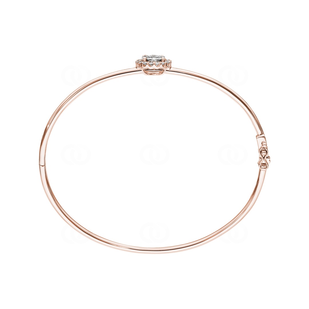 0.50 Karat Diamantarmreif oval 750/18 K Roségold