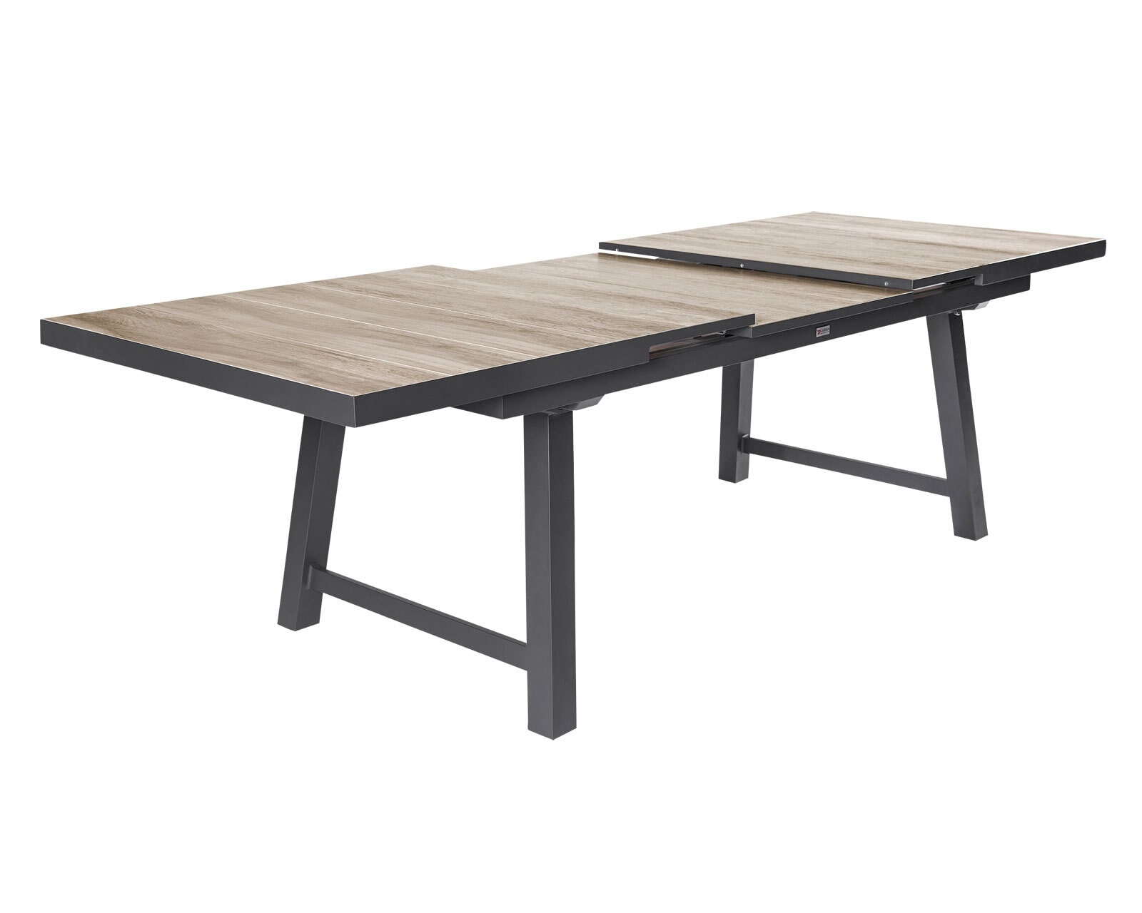 Garden FLAIR Gartentisch LENA A 200-260 x 100 cm anthrazit /Holzoptik braun
