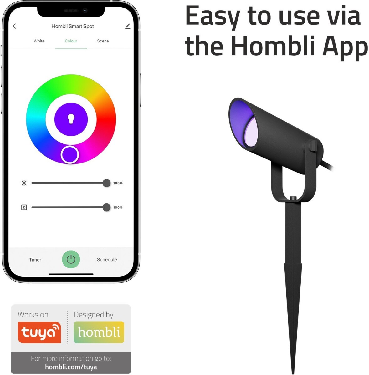 Hombli - Outdoor Smart Spot Light - Single