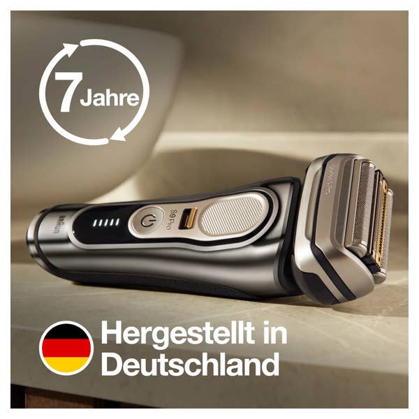 Braun Series 9 Pro 9497cc Elektrorasierer für Herren 4+1 Scherkopf mit ProLift Trimmer 5-in-1 Reinigungsstation 60 Min Laufzeit