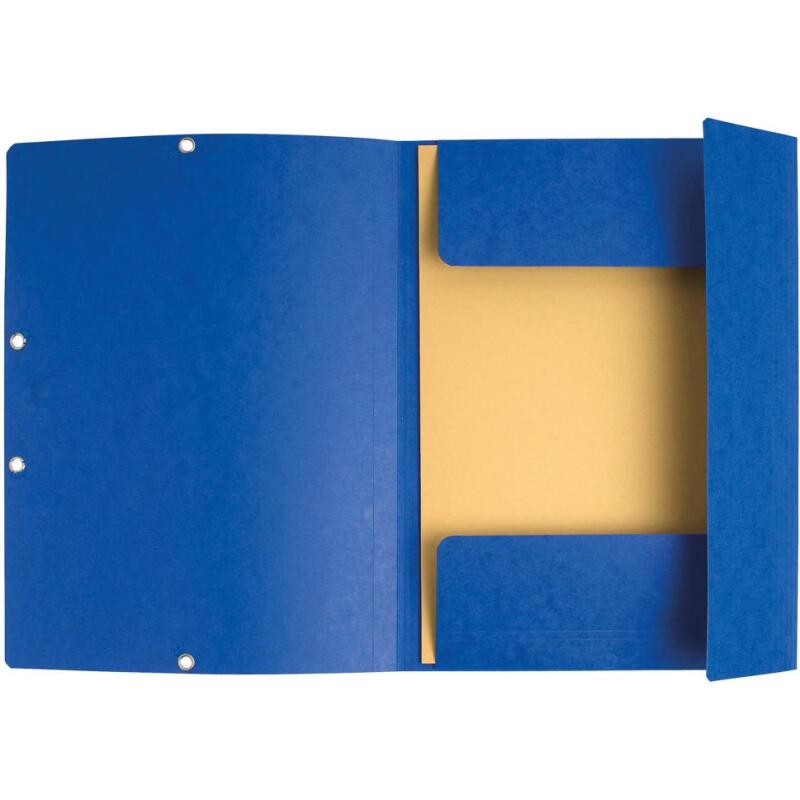 Chemise à élastique 3 rabats carte lustrée 355gm2 - A4 - Couleurs assorties