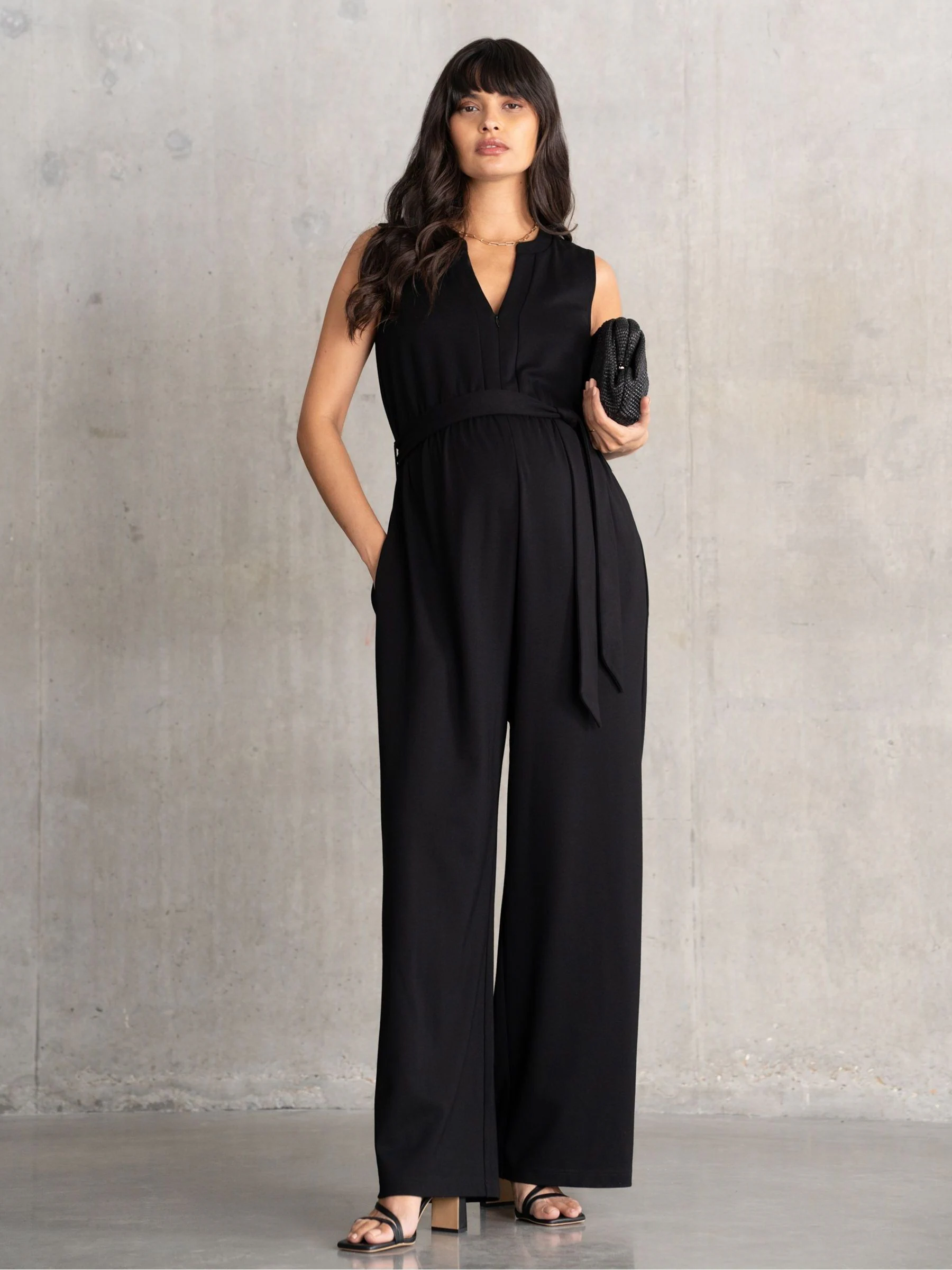 Seraphine Maternity Black Jumpsuit