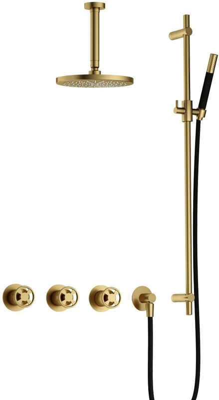 Hotbath - Cobber IBSW70 - Inbouw Doucheset - Geborsteld Messing PVD - Douchekranen