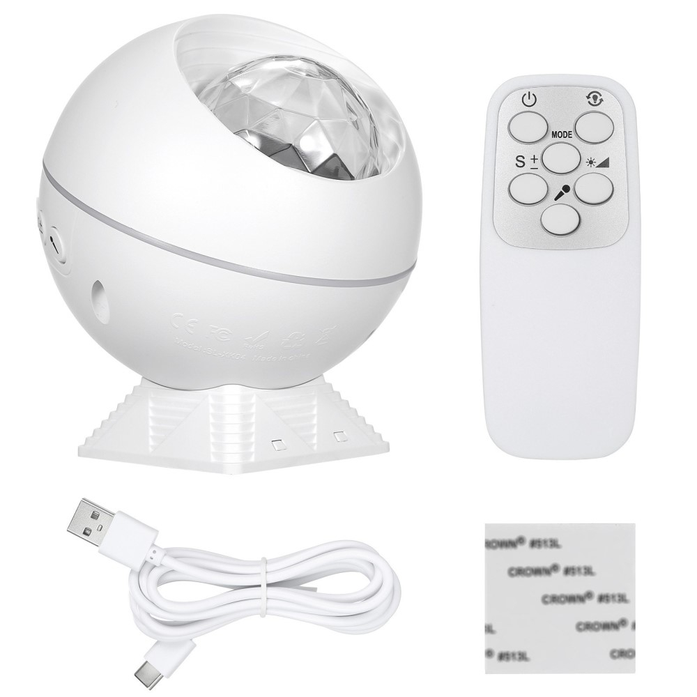 Ocean Wave LED Party Projektor Sternenhimmel USB Deko Nachthimmel inkl. Fernbedienung - Weiss