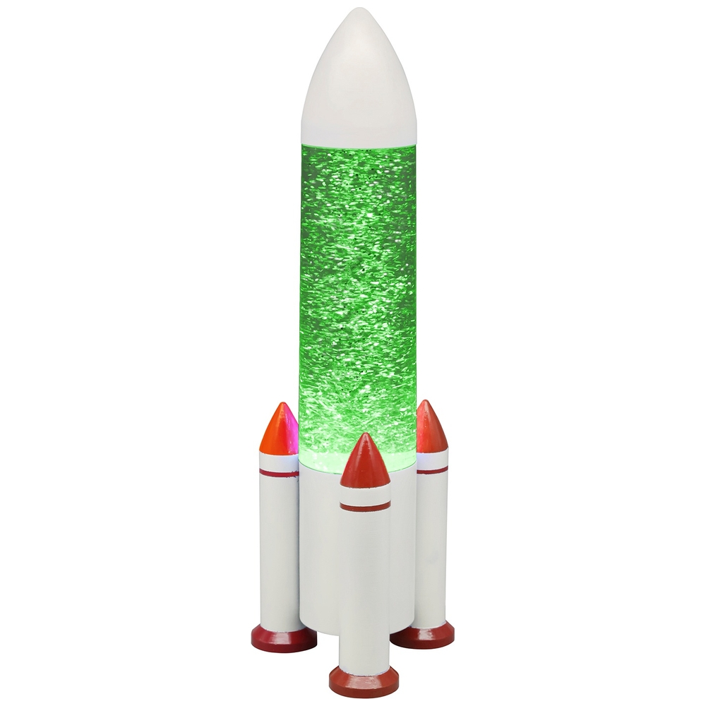 Raketen-Glitzerlampe mit USB-Anschluss