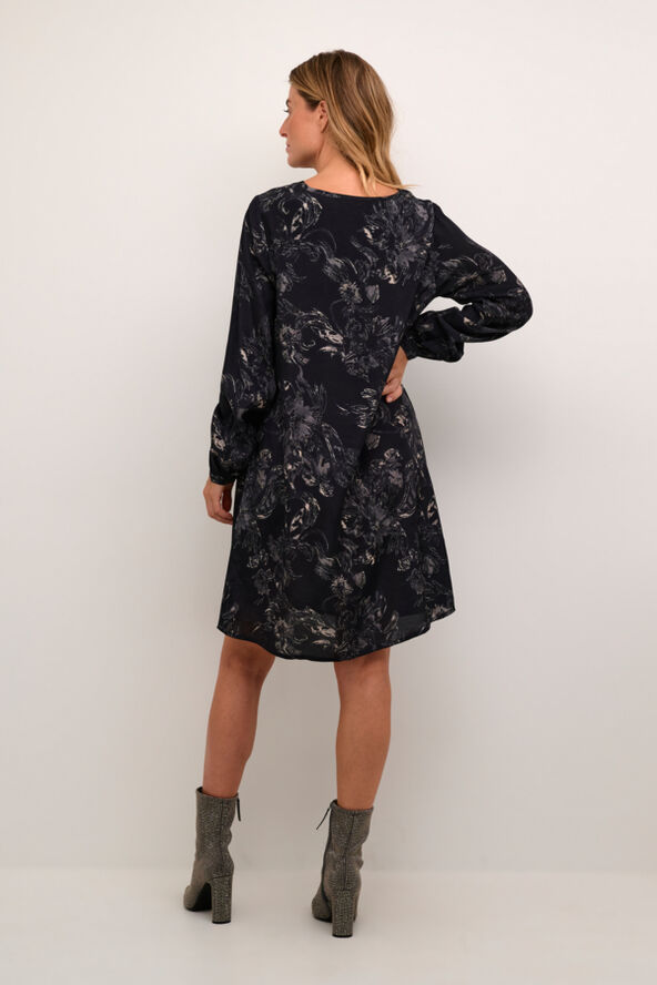 Cream CRLova Short Dress Black and white abstract flowe
