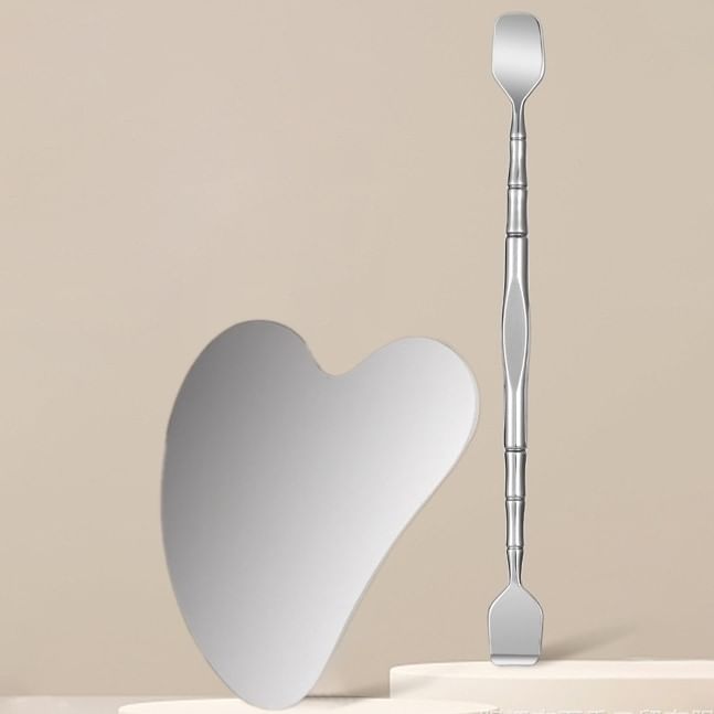 Coolkiss - Set: roestvrijstalen make-upkleurenpalet + spatel