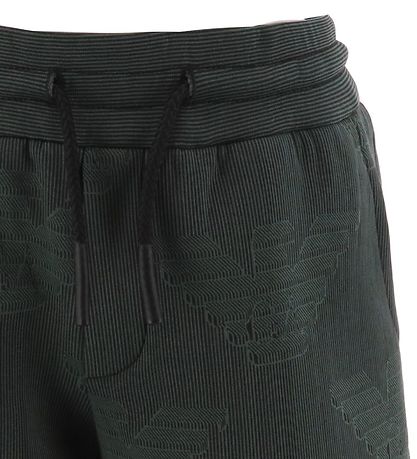 Emporio Armani Shorts -  Grønstribet m. Logoer
