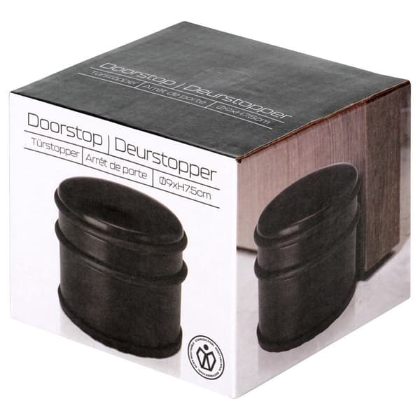 Dørstopper stål sort 9 cm