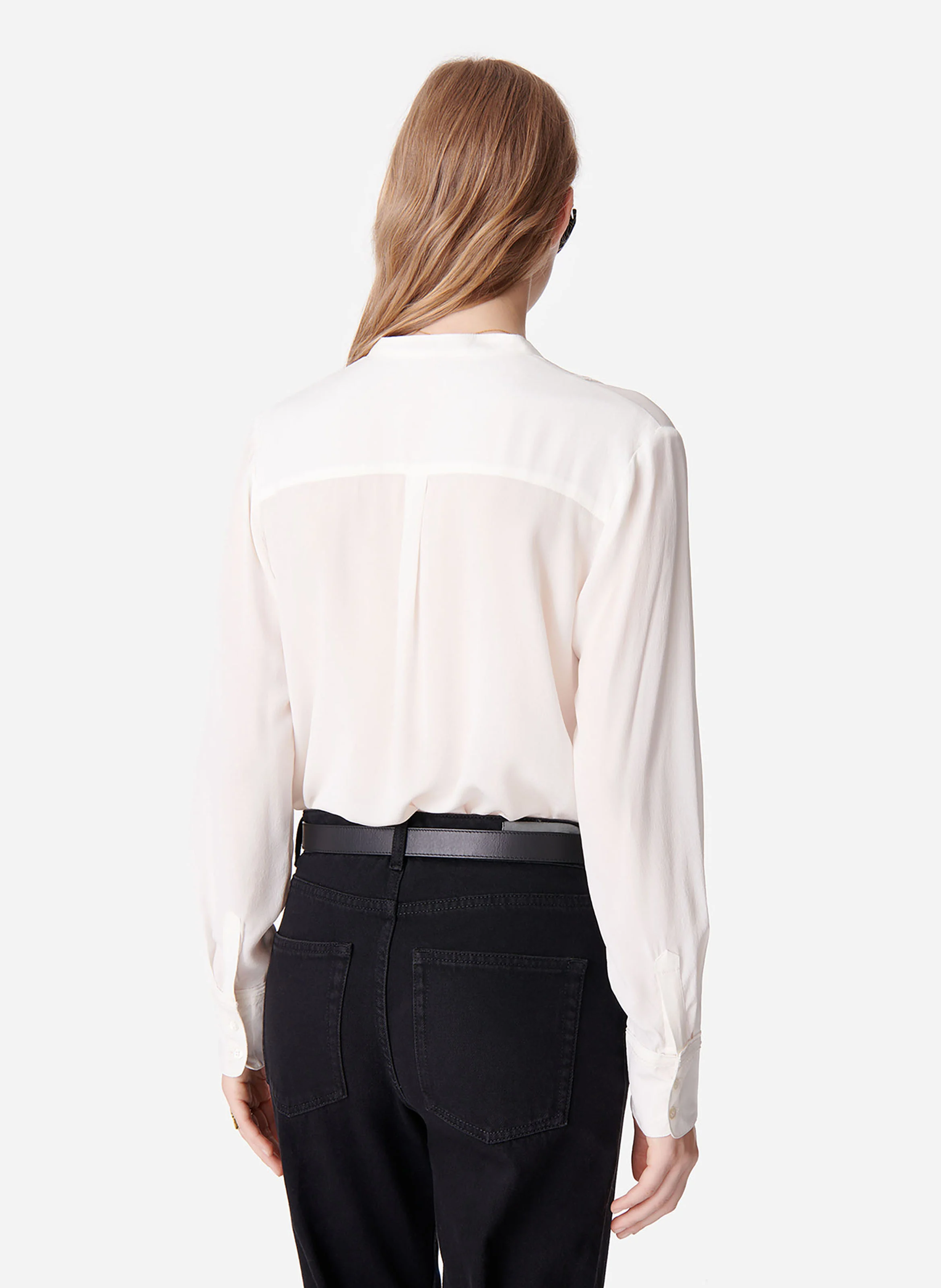 DEAL - Blouse ample en soie mélangée | Blanc
