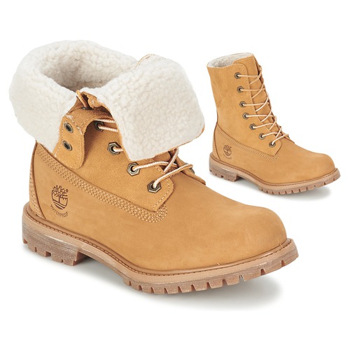 Timberland - AUTHENTICS TEDDY FLEECE WP FOLD DOWN - Cognac clair