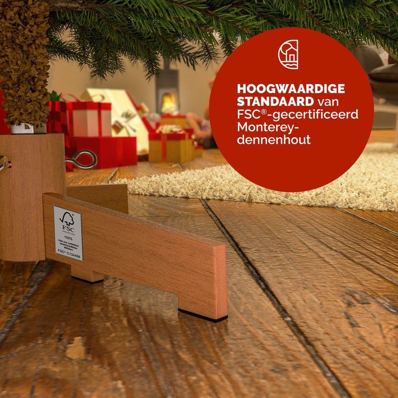 Casaria Kunstkerstboom L - 150x90cm - Houten Staander - Groen