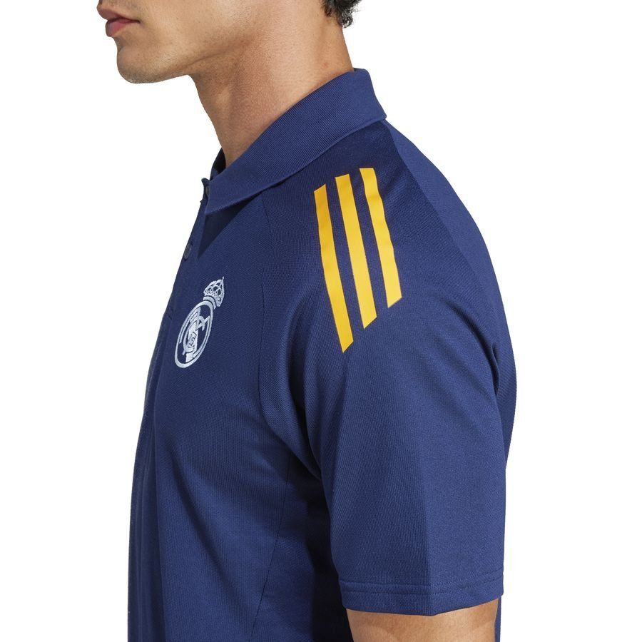 Real Madrid Polo Tiro 24 - Bleu/Crew Orange/Bleu