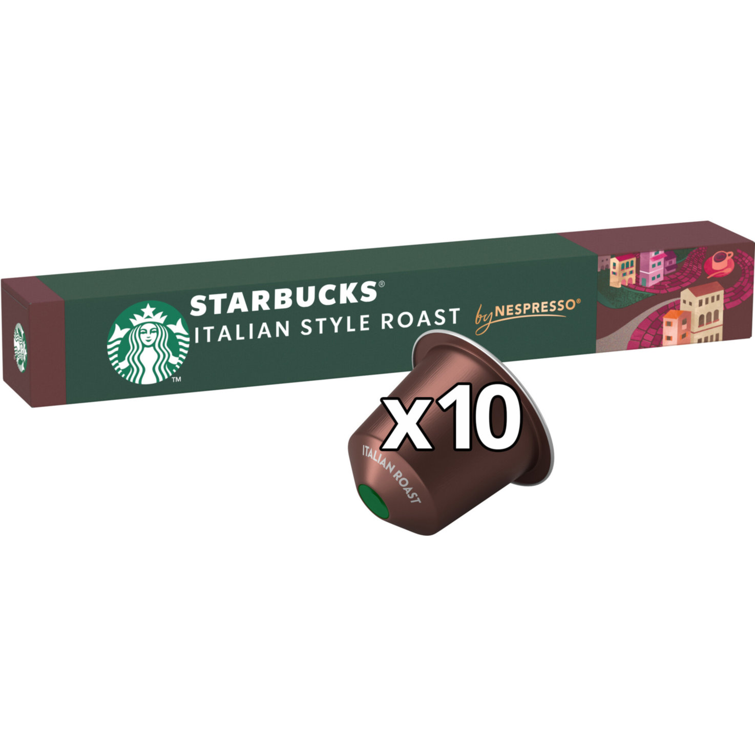 Starbucks Italian Style Roast by Nespresso Dark Roast, 10 Kapseln