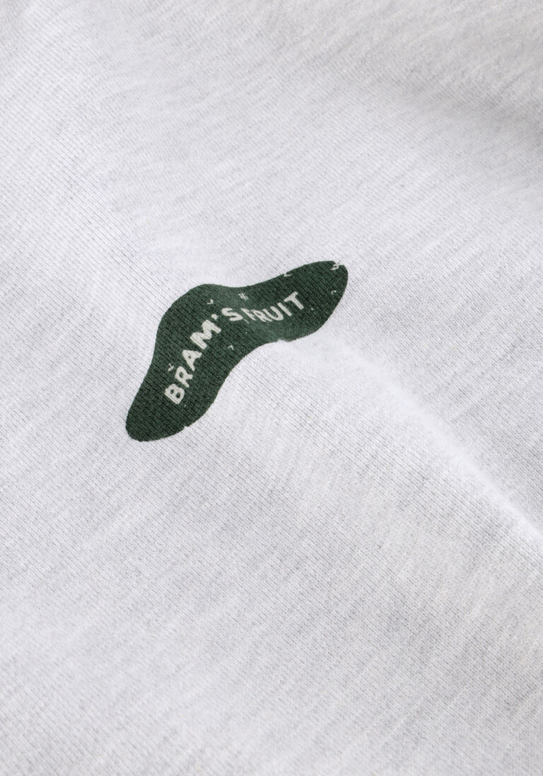lichtgrijze bram's fruit trui distressed f*ck off zipper hoodie