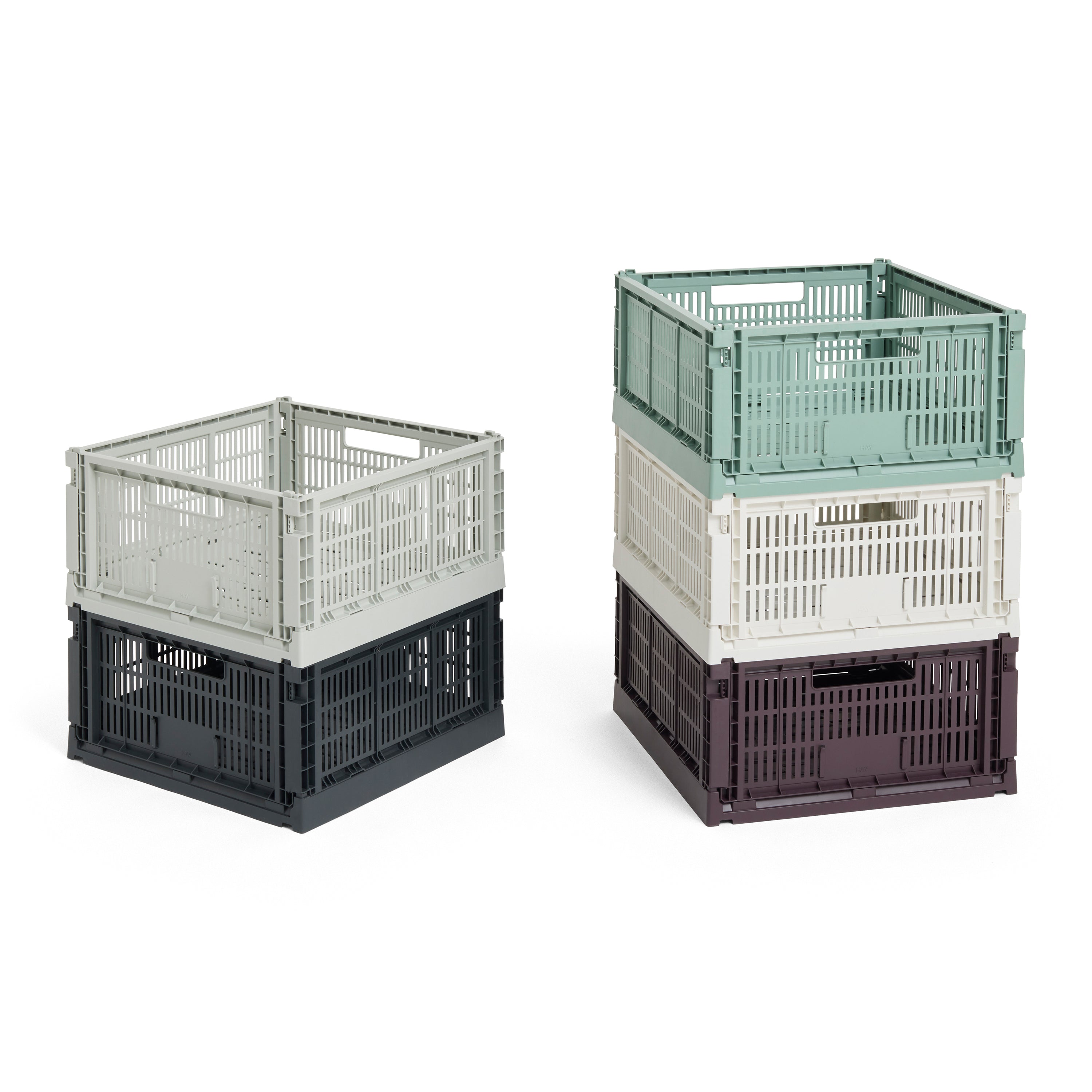 HAY Colour Crates Krat L - Vierkant - Off-White