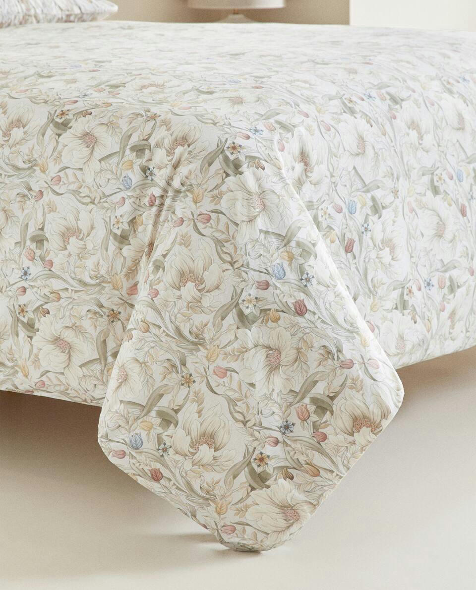CAPA DE EDREDOM COM ESTAMPA FLORAL