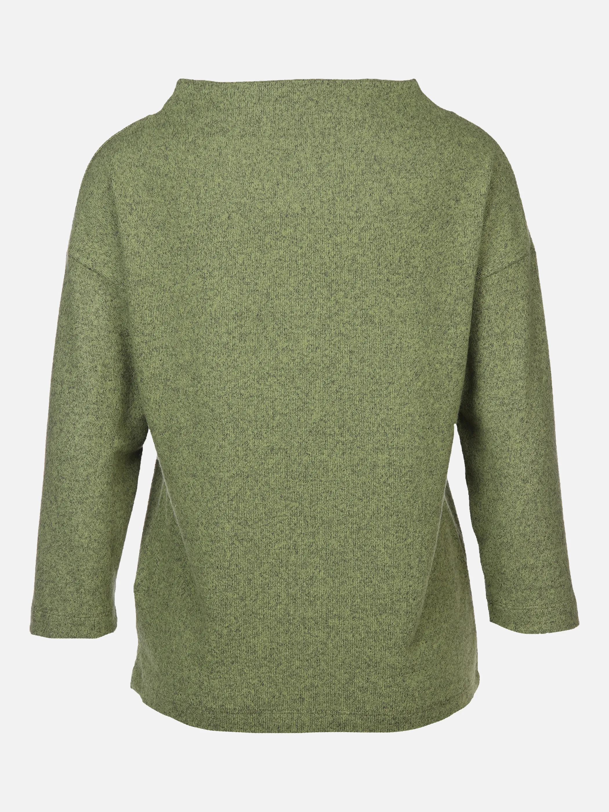 Damen Flauschshirt mit geradem Ausschnitt und 3/4 Ärmeln