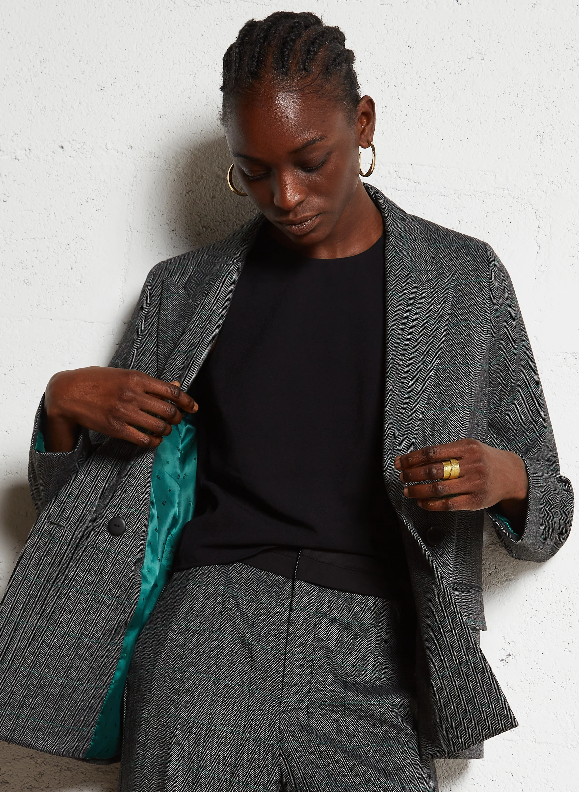 Veste de costume col tailleur | Noir