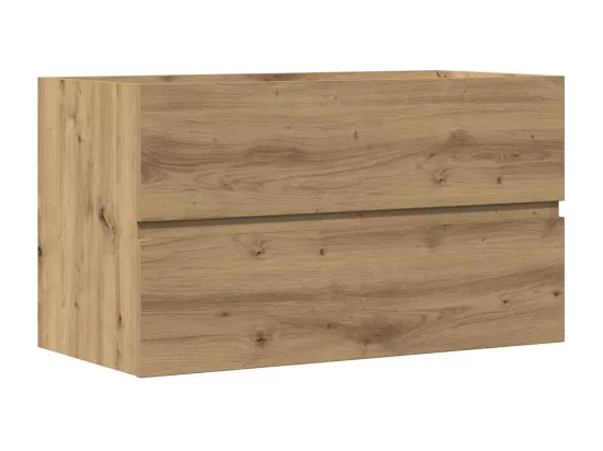 Armoire de salle de bain suspendue chêne artisanal 80x38,5x45cm