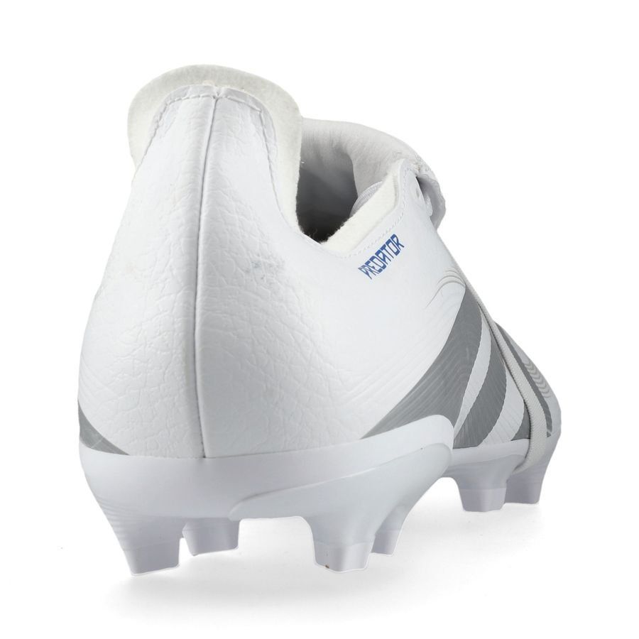 adidas Predator League Fold-over Tongue FG/AG Polar Victory - Blanc/Argenté/Bleu