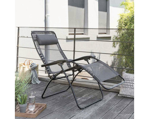 Lafuma tuinstoel 88 x 68 x 115 cm staal zwart