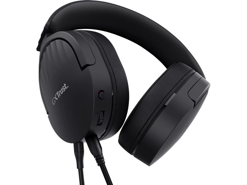 Trust Headset GXT 489 FAYZO Schwarz Leistungsstarkes, ohrumschliessendes Gaming-Headset, hergestellt für PC, Laptop und Konsolen