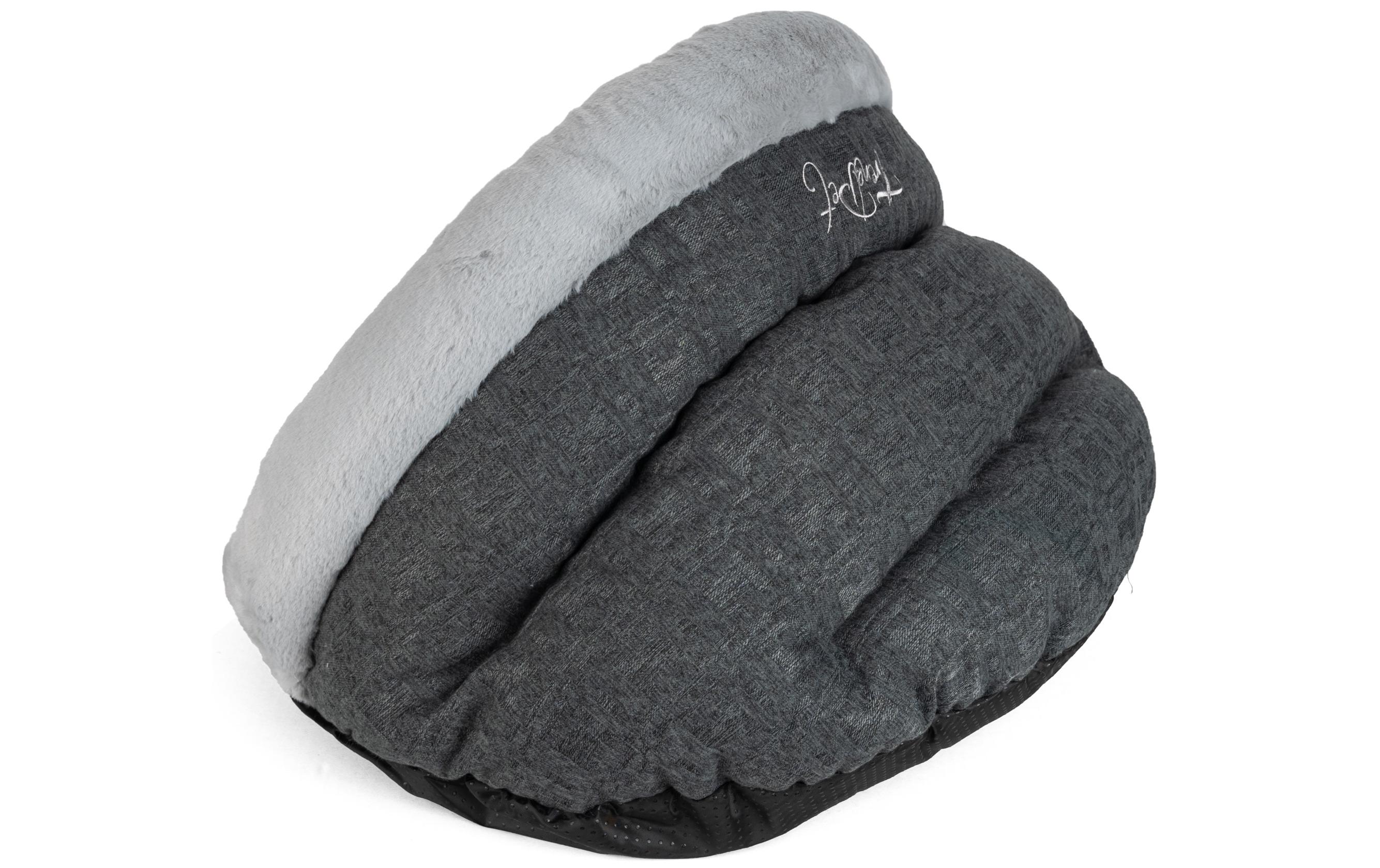 Hunde-Bett LunaSuite, GrauRückzugssuite in Muschelform