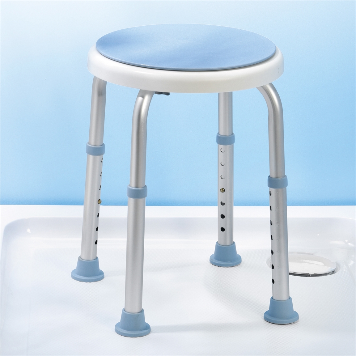 Tabouret de douche pivotant