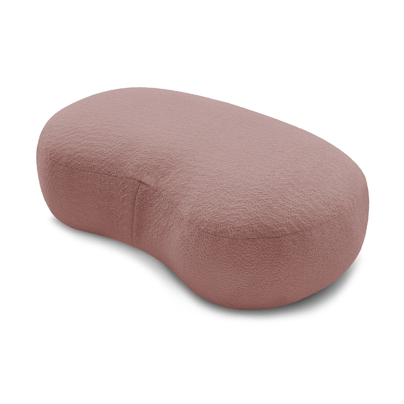 Bobochic Pouf Saint-Germain tissu bouclette rose - 147x90x47 cm