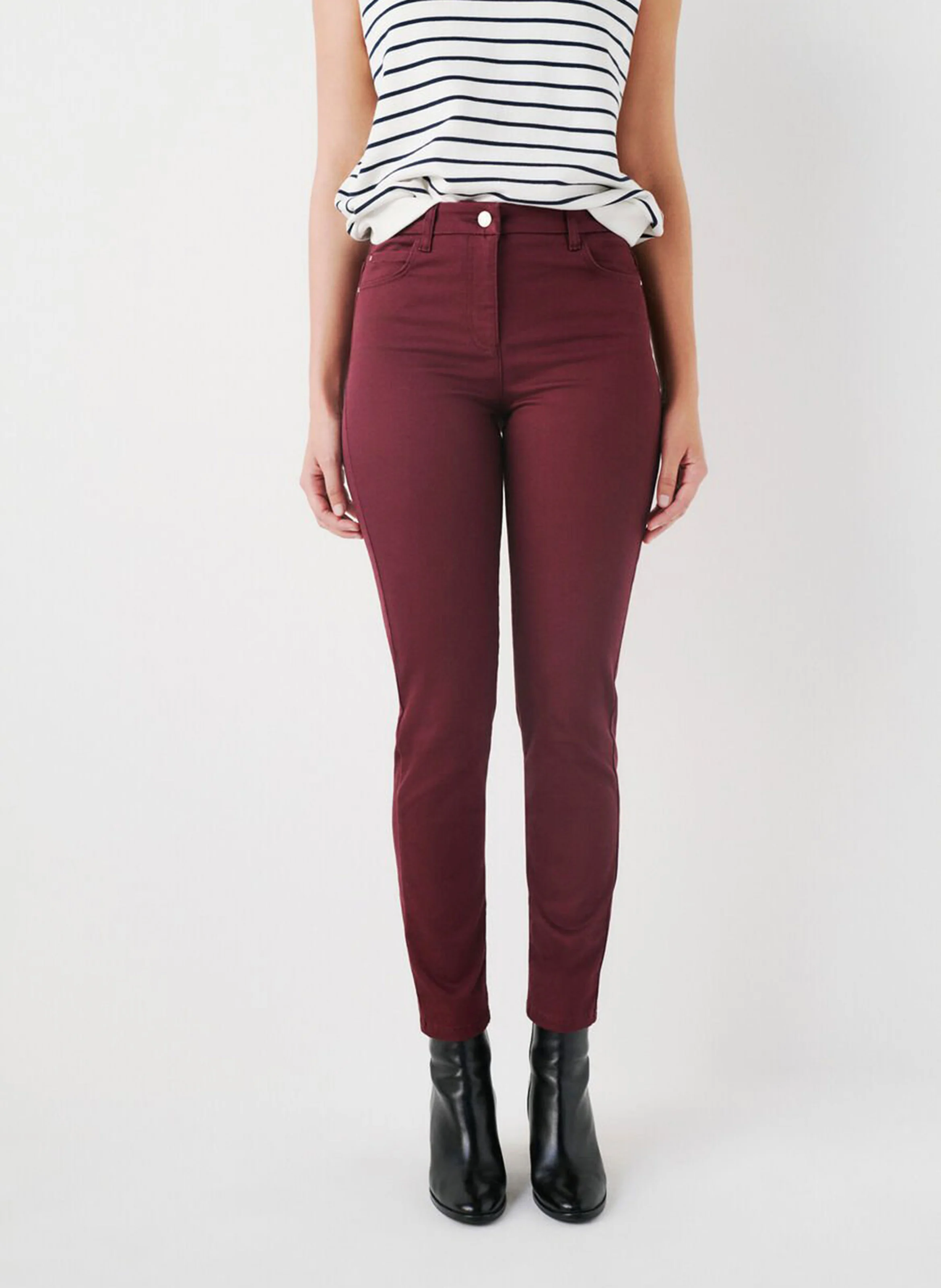 TONYB - Pantalon slim en coton mélangé | Rouge