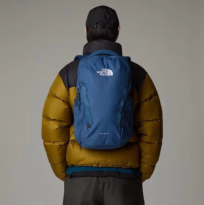 The North Face - Vault - Unisex Rugzak - Blauw - Duurzaam Materiaal