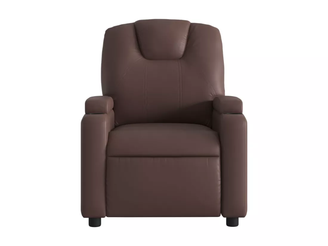 Fauteuil massant inclinable Marron Similicuir