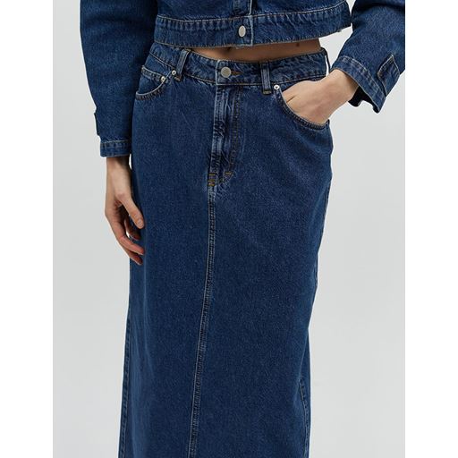 Global Funk Joance-G Denimnederdel, Mid Vintage Blue, S