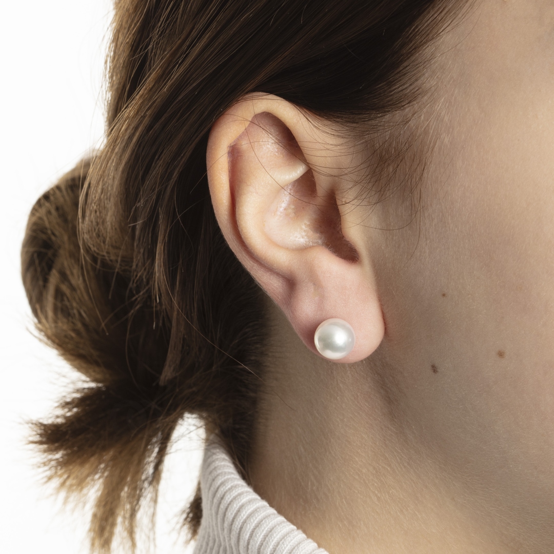 Ohrstecker 750/18 K Weissgold Ø 9.0mm mit Akoya-Kulturperle