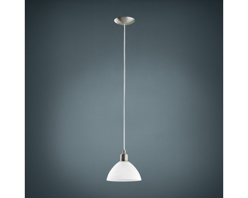 Hanglamp, 1-lichts, HxØ 110x19,5 cm, wit/albast