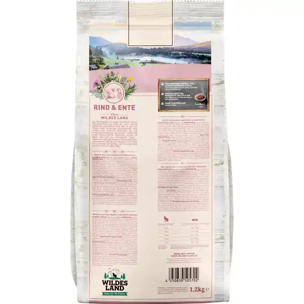 Katzentrockenfutter Rind und Ente