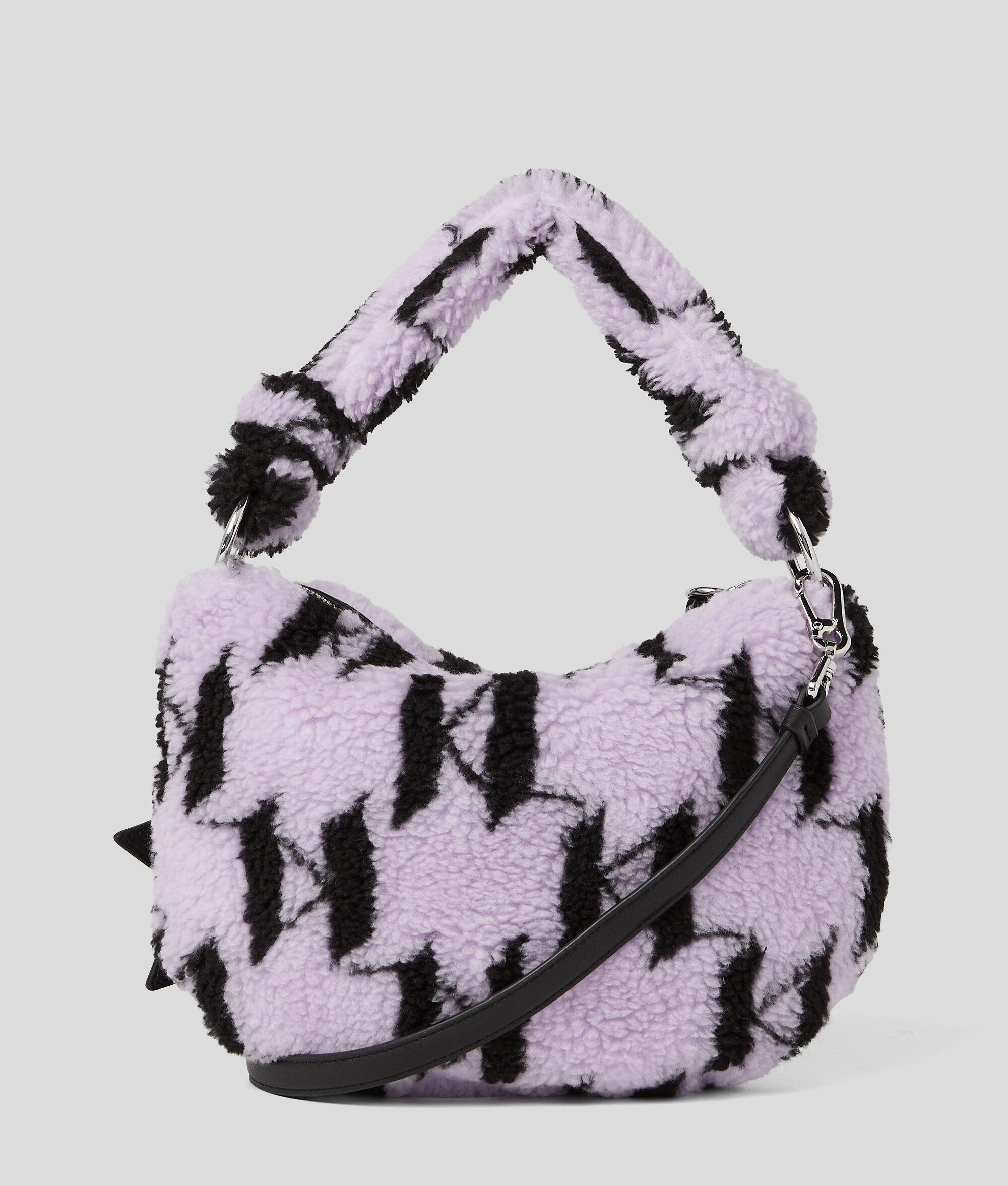 SAC PORTÉ ÉPAULE K/KNOTTED MONOGRAM EN FAUX SHEARLING