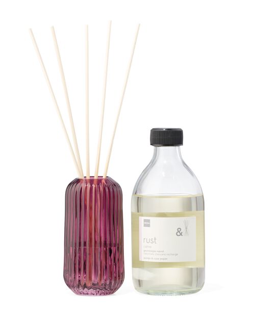vase pour bâtonnets parfumés XS verre strié
