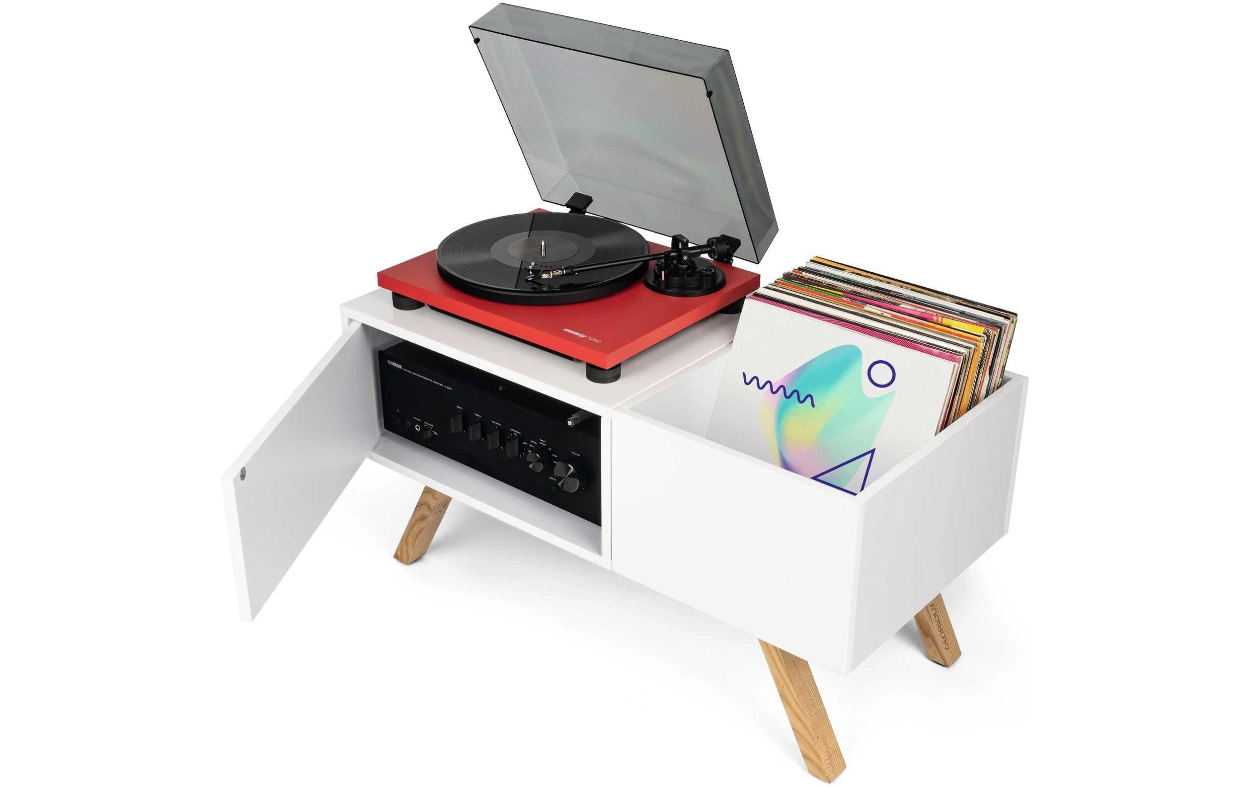 Turntable Lowboard<br>Sideboard für Schallplatten und Plattenspieler