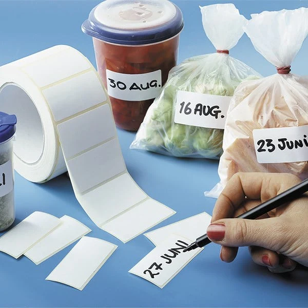 Lot de 4 rouleaux de sachets à découper et 500 étiquettes adhésives