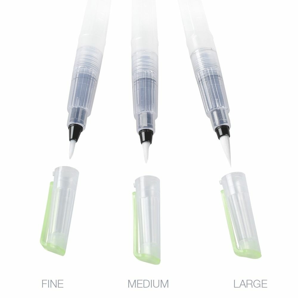 Set de 3 pinceaux réservoir à pointe assorties fill'it - 5 ml