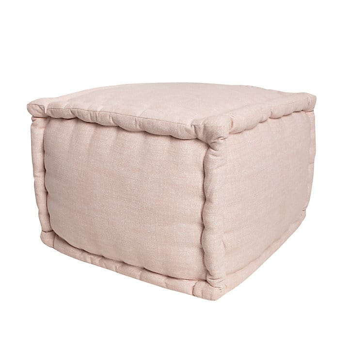 Pouf Soan Chambray JBY Creation rose l.40 x H.30 cm