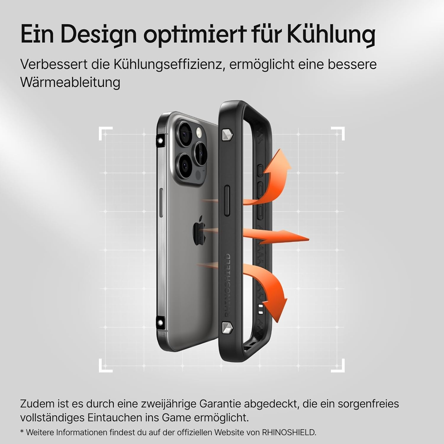 iPhone 16 Hardcase Hülle Gaming Case RhinoBuff FPS FPS Präzisions-Kit (GMC013253E) - Schwarz / Transparent