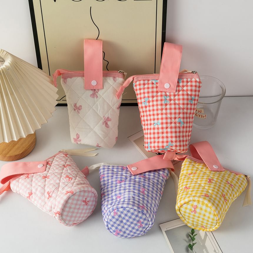 Milha - Gewatteerde make-uptas / etui met strik
