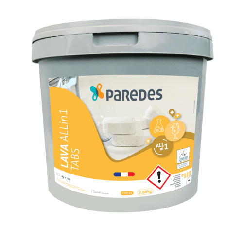 Tablettes lave-vaisselle Ecolabel PAREDES LAVA ALLin1 TABS seau de 160
