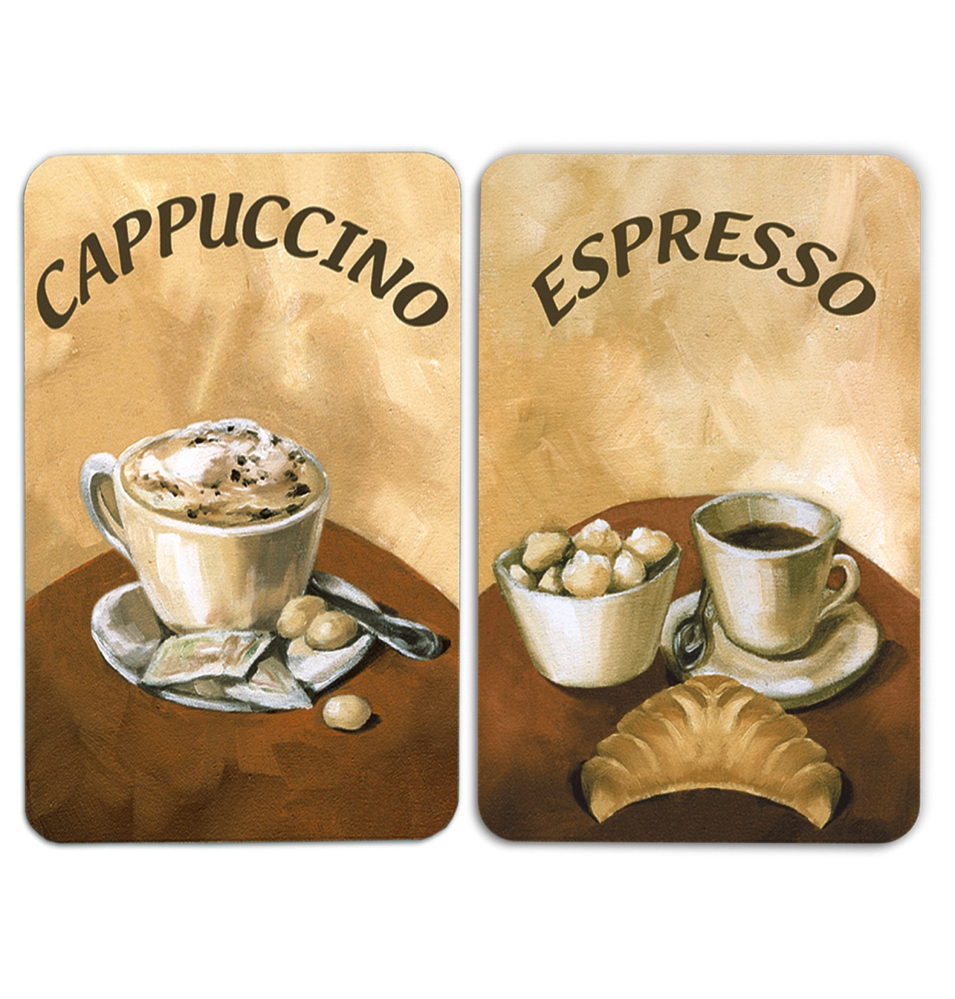 Herdabdeckplatten Cappuccino, 2er-Set