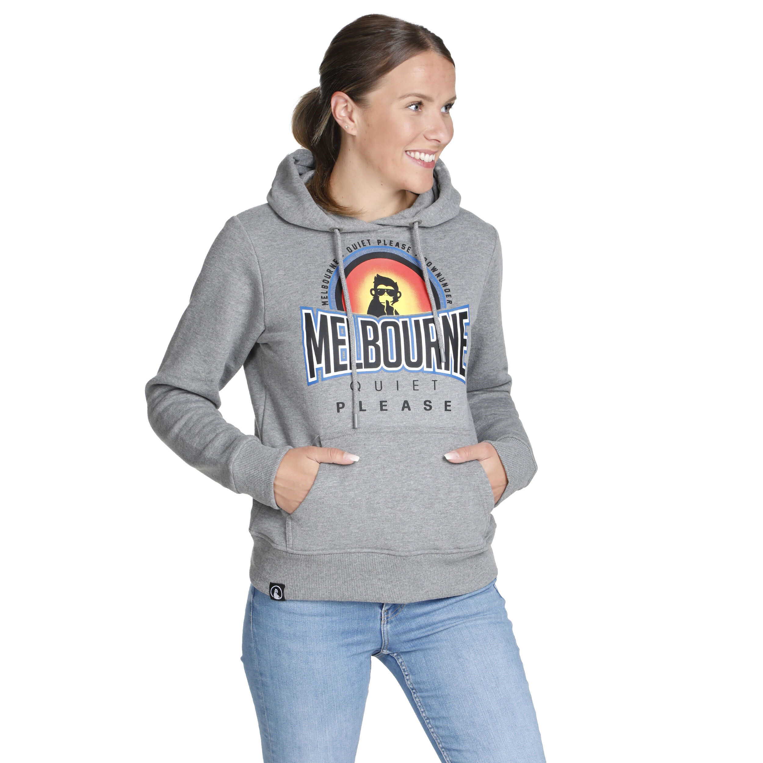 Quiet Please Melbourne Sunrise Sweat À Capuche Femmes - Gris , Multicouleur