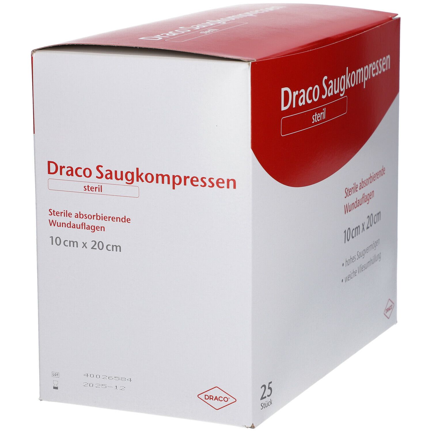 Draco Saugkompressen 10 x 20 cm steril